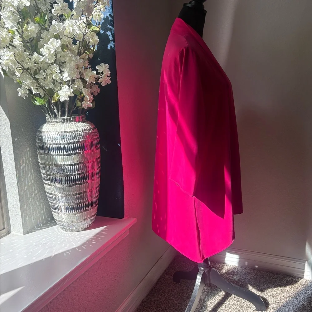 Caroline Rose Bold Fuchsia Open Cardigan - Picture 4 of 16